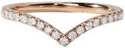 [Generic] Sparkling Wishbone 'V' Ring for Women with Cubic Zirconia