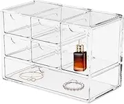 Desktop Drawer Organiser - Erase Desktop Storage Drawers, Compact Drawer Container for Desk Organisation, Organiser for Accessories, Stationery, Make-Up, Office Storage