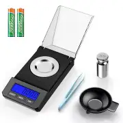 Digital Miligram Scale 50g/0.001g Compact Mg Scale with 20g Calibration Weight