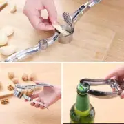 Stainless Steel Garlic Press Crusher Kitchen Cooking Ginger Squeeze Tool