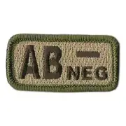 VELCRO® BRAND Fastener Morale Patch Blood Type AB- Neg Multitan 1x2"
