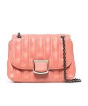 Brioche leather crossbody bag One size Pink
