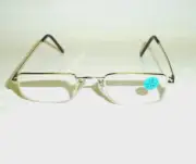 NWT Vintage 90's Rectangle Metal Half Frame Reading Glasses +1.25 (S.Gold)