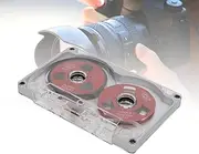 55 Minute Blank Cassette Tape, Reel to Reel Blank Sound Cassette Tape DIY Homemade, Empty Cassette Tape for Music Recording, Aluminum Alloy Shell (Silver Frame Red Plate)