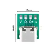 10Pcs NEW USB 3.1 Type C 16Pin Test PCB Board Adapter 16P Connector Socket