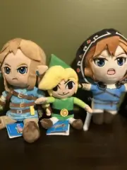3 New and Sealed Legend of Zelda Link Plushies