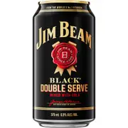 Jim Beam Black Double Serve 6.9% Can 375mL