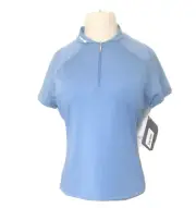 SUGOI WOMEN'S BLUE CYCLING JERSEY, (MARKED LARGE) FITS LIKE A XS-SMALL, NWT
