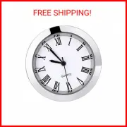 1-1/2 Inch (37 mm) Round Quartz Clock Insert with Roman Numerals Fit 35 mm Diame