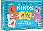 eeBoo: Memory & Matching Game - Little Birds - 18 Illustrated Matching Pairs, Concentration Tile Game, Informational Insert, Kids Ages 4+, 1-4 Players