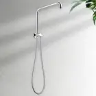 ACA Chrome 300mm Height Round Shower Gooseneck Wall Arm Diverter 1.5m SUS Hose