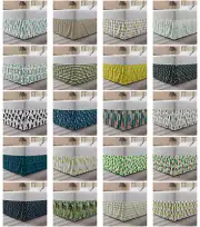 Ambesonne Cactus Bedskirt Elastic Wrap Around Skirt Gathered Design