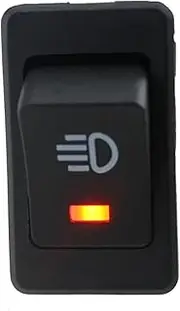 AMGHCGTEEW 2pcs Fog Light Rocker Switch with LED 4 Pin for Car Truck Boat Marine Dash Dashboard 2-24V Voltage Vehicle General Purpose(Black 01)