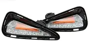 Turn Signal Style Relay 12V LED Car DRL Daytime Running Lights Fog Lamp Daylight Car-Styling Compatible with Toyota Camry 2015 2016(Type A)