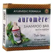 Auromere Shampoo Bar with Neem Tulsi-Spice 4.23 oz