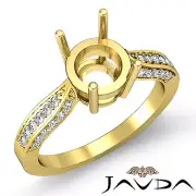 Solitaire Style Diamond Engagement Ring 14k Yellow Gold Round Semi Mount 0.40Ct