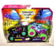 MONSTER JAM NITRO NEON ALIEN INVASION vs MEGALODON 1/64 DIECAST MONSTER TRUCKS