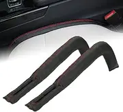 Car Seat Gap Filler，LOSHARP Car clearance cushion, general purpose center now tool gap premium specification car accessories Toyota/Suzuki/Honda etc. 2PCS and Slide Free Pad/Black