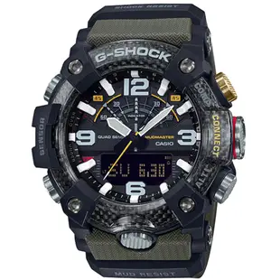 【CASIO】G-SHOCK 碳纖維強化防塵和防泥設計藍芽錶-綠(GG-B100-1A3)