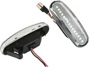 Turn Signal Lights for Peugeot for Citroen 2Pcs Dynamic LED Turn Signal Side Marker Light Repeater Lamp Turn Signal Lights(Dynamic Crystal)