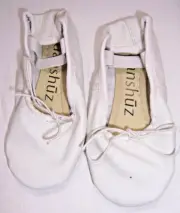 Danshuz New White Leather Classic Ballet Dance Slipper Shoe Party Toddler Size 9