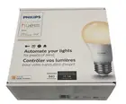 Philips Hue White A19 60W Equivalent Dimmable LED Smart Light Bulb Starter Ki...