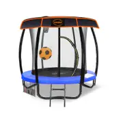 Kahuna Trampoline 6ft With Basketball Set & Roof - Blue
