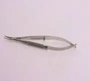 5 Pcs SS Hess Needle Holder Curved Without Lock 10mm Ophthalmic Instruments