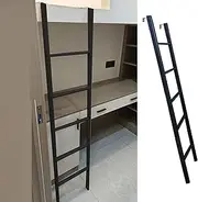 Bunk Bed Ladder Twin Bed Bunk Ladder Floor-Standing, Adjustable Safety Universal Replacement Climb Ladder for Loft Home Dorm Travel Bedroom, Support 330Lbs (Size : 150cm/59)