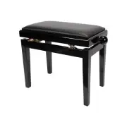NEW Crown Timber Trim Height Adjustable Piano Keyboard Stool Bench (Black)