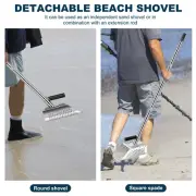 Sand Scoop with Detachable Handle Stainless Steel Sand Sifter Shovel Metal teCTc