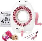 Hand Crank Knitting Looms Machines, Crochet 22 Needles Machine, Knitting Board Rotating Double Knit Looms Machine for Gloves, Clothes, Hats Making