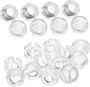 ULDIGI 24Pcs Clear Curtain Chain Stops for Vertical Blinds Easy Installation Durable Roller Blind Replacement Accessories for Home Office Use