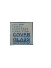 CapitolBrand Glass Microscope Slide Cover Slip, 22mm x 22mm, #1, New