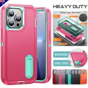 For iPhone 16 15 14 13 12 11 Pro Max XR 8 7 SE Case Shockproof Tough Stand Cover