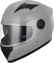 Motorcycle Helmet, Lightweight Motorcycle Helmet - Full Face Helmet Windproof and Sun Protection Double Visor, Road Helmet Anti-Fog Headgear for BMX ATV Street Riding