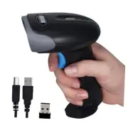 1D 2D QR Barcode Scanner Wireless, Handheld Cordless Bar Codes Reader with
