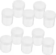 NOLITOY 10 Pack Wide Mouth Laboratory Bottles Plastic Storage Jars for Cosmetics Food and Lotion