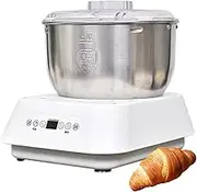 Electric Vertical Dough Mixer, 5L Fully Automatic Dough Kneading Machine with Measuring Cup & Spoon, Household Small Split Design Kneading Machine for Kitchen Baking Cooking 5L_White