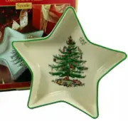 Large Star Spode Christmas Tree Star Dish Bowl Plate 10" New In Box