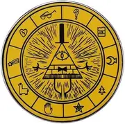 [Pinstant] Bill Cipher Demon Teapot Gravity Cartoon 1.2" Enamel Pin Badge, 1.5 Inches, Enamel, enamel