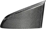 Glossy Carbon Fiber Side Window Louvers Scoop Cover Vent Compatible for Ford Mustang 15-17