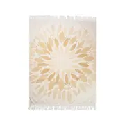 Rayell Kaleidoscope Canvas 130x170cm Throw Blanket Rectangle Sofa Decor Brown