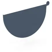 SA NEW Stratco Half Round Gutter Stop End Dark Stone