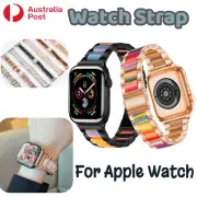 Watch Strap For Apple iWatch Band Series 8 7 5 6 4 SE Resin Metal 38mm Bracelet