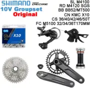Shimano Deore M4100 1X10 Speed Drivetrain Groupset MTB 11 Speed M5100 Crankset