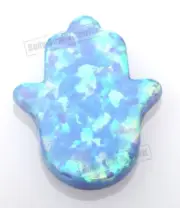 OPAL HAMSA Kabbalah Amulet Pendant - DIY Jewelry Jewish Israel Judaica Gift