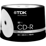 100 pack TDK WHITE Series CD-R 700Mb 52X Blank Recordable Discs Spindle PO