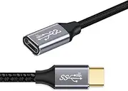 CY 20cm USB-C USB 3.1 Type C Male to Female Data Extension Cable for MacBook & Tablet & Mobile Phone