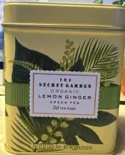 THE SECRET GARDEN ORGANIC LEMON GINGER GREEN TEA 50 Tea Bags 3.52 Oz 11/27